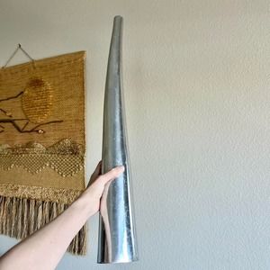 VINTAGE TALL SILVER CANDLE STICKS / ART / DECOR